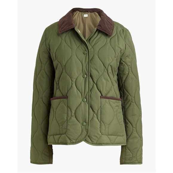 J Crew Barn Coat Quilted Puffer Snap Jacket - Picture 2 of 7